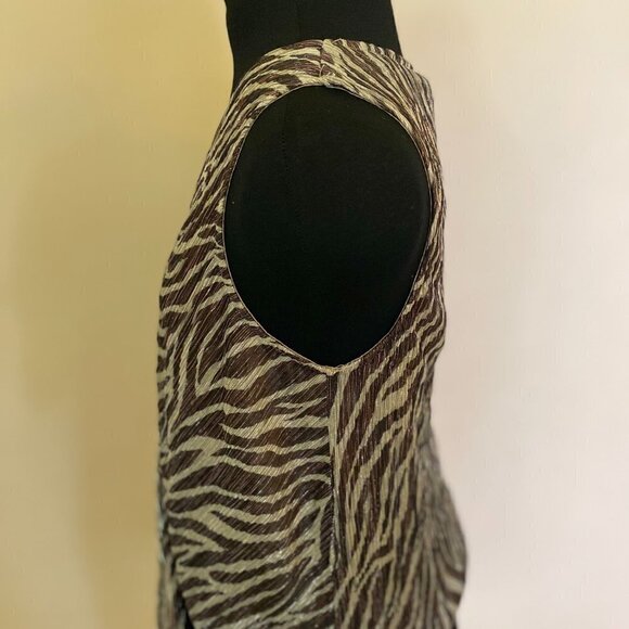 Anthropologie Eri + Ali Black Gold Shimmer Sleeveless Women’s Top Size Small NWT - Picture 3 of 6